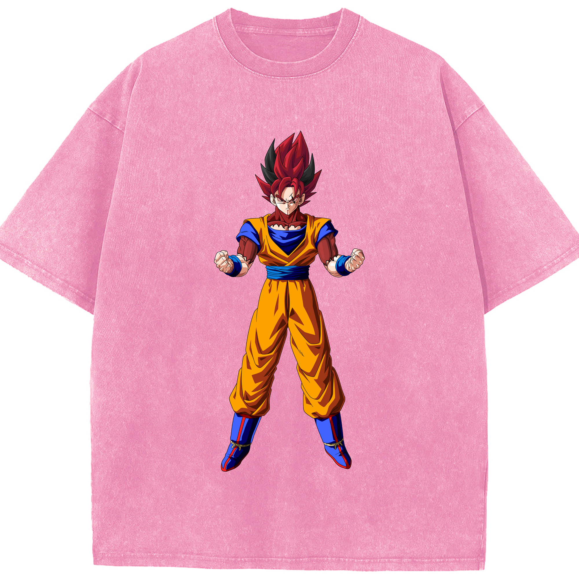 （画像用） ドラゴンボール 孫悟空（そん ごくう）Son Goku カカロット DRAGON BALL Kakarotto 綿100% ヴィンテージ風 半袖Tシャツ（フロントプリント）